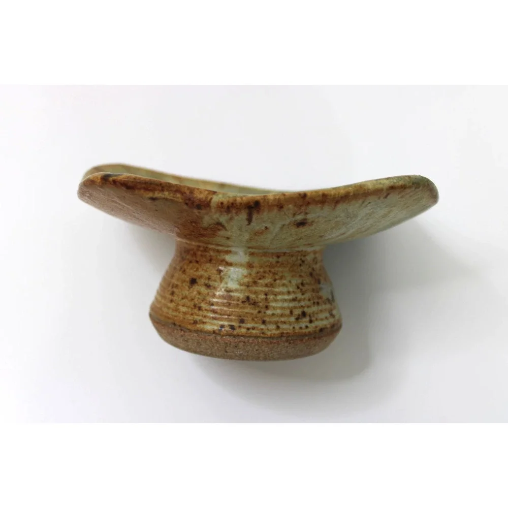 Studio Pottery Nature Dish Signed 